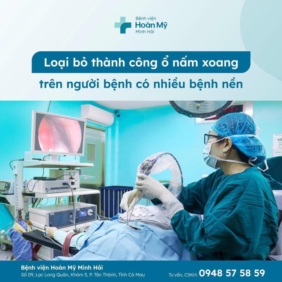 Loại bỏ thành công ổ nấm xoang trên người bệnh có nhiều bệnh nền