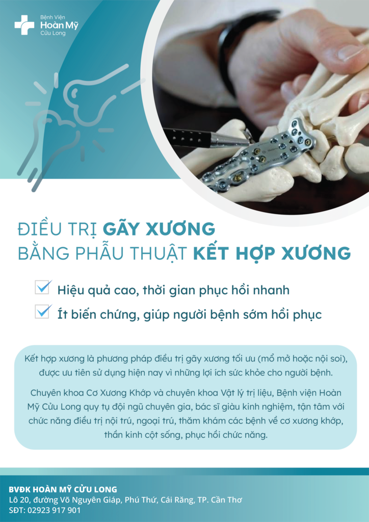 Phẫu thuật kết hợp xương điều trị gãy xương