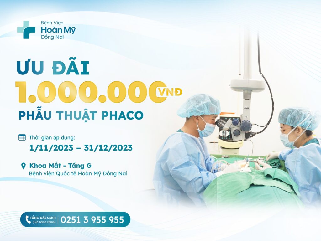 Ưu đãi 1.000.000 VNĐ khi phẫu thuật PHACO điều trị đục thủy tinh thể